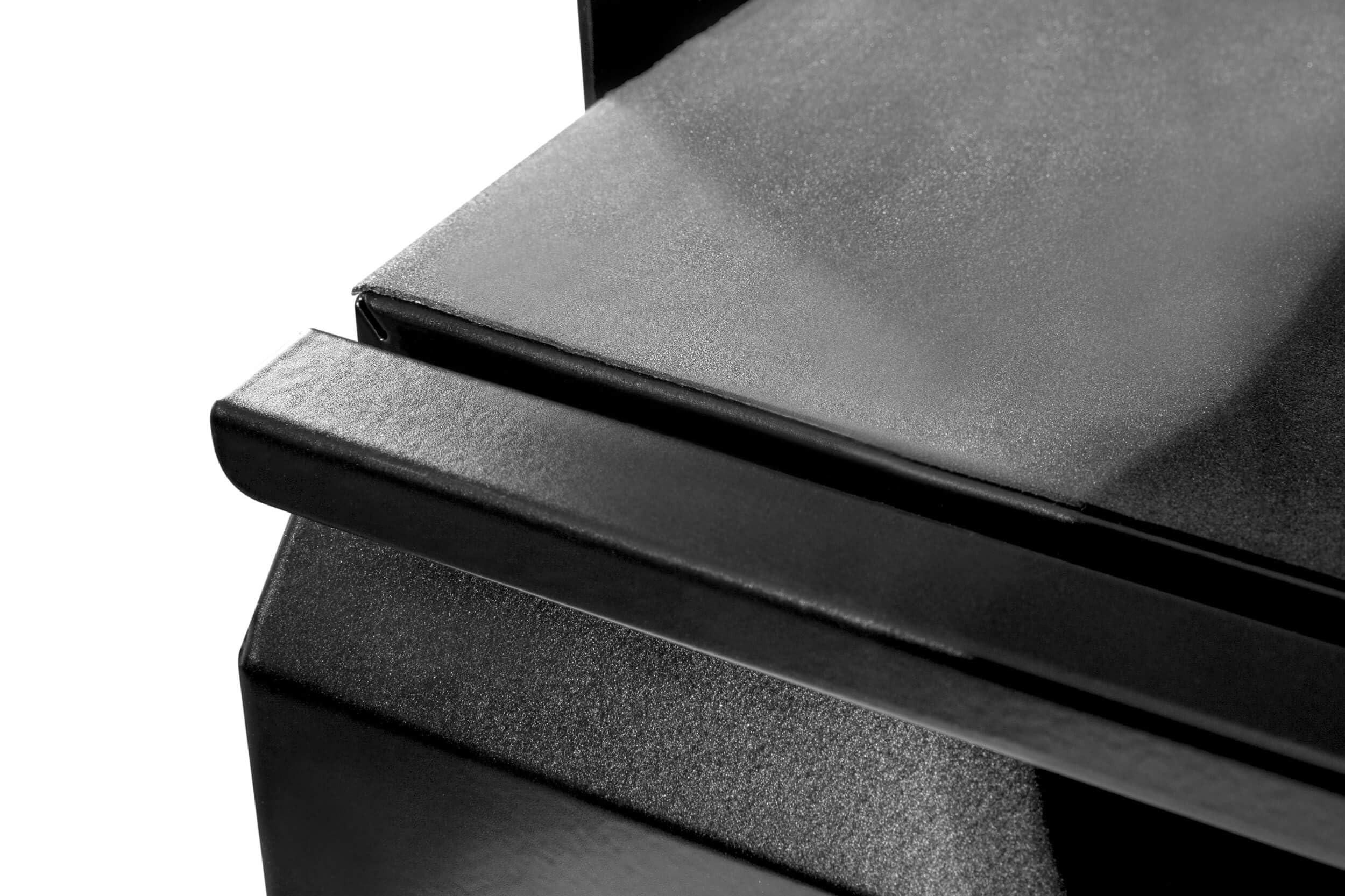 Eigentlich Schreibtisch Unterbau-Schublade mit Ablage B:51 x L:31-48 x H:19 cm, Schwarz - geräumige Schreibtisch Materialschublade mit Softclose, praktische Laptopablage