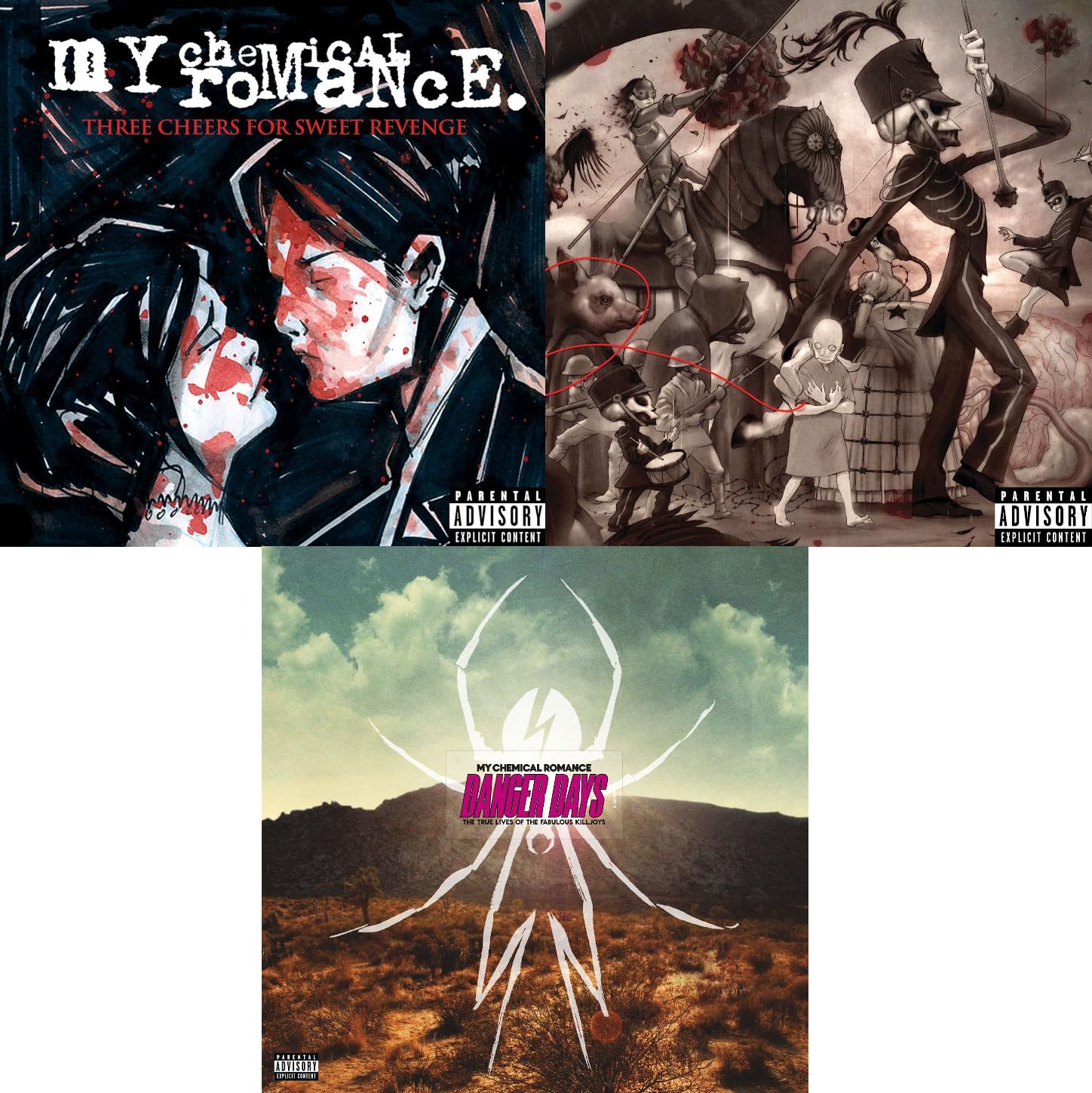 Three Cheers For Sweet Revenge - The Black Parade - Danger Days - My Chemical Romance - Greatest Hits Album Bundling