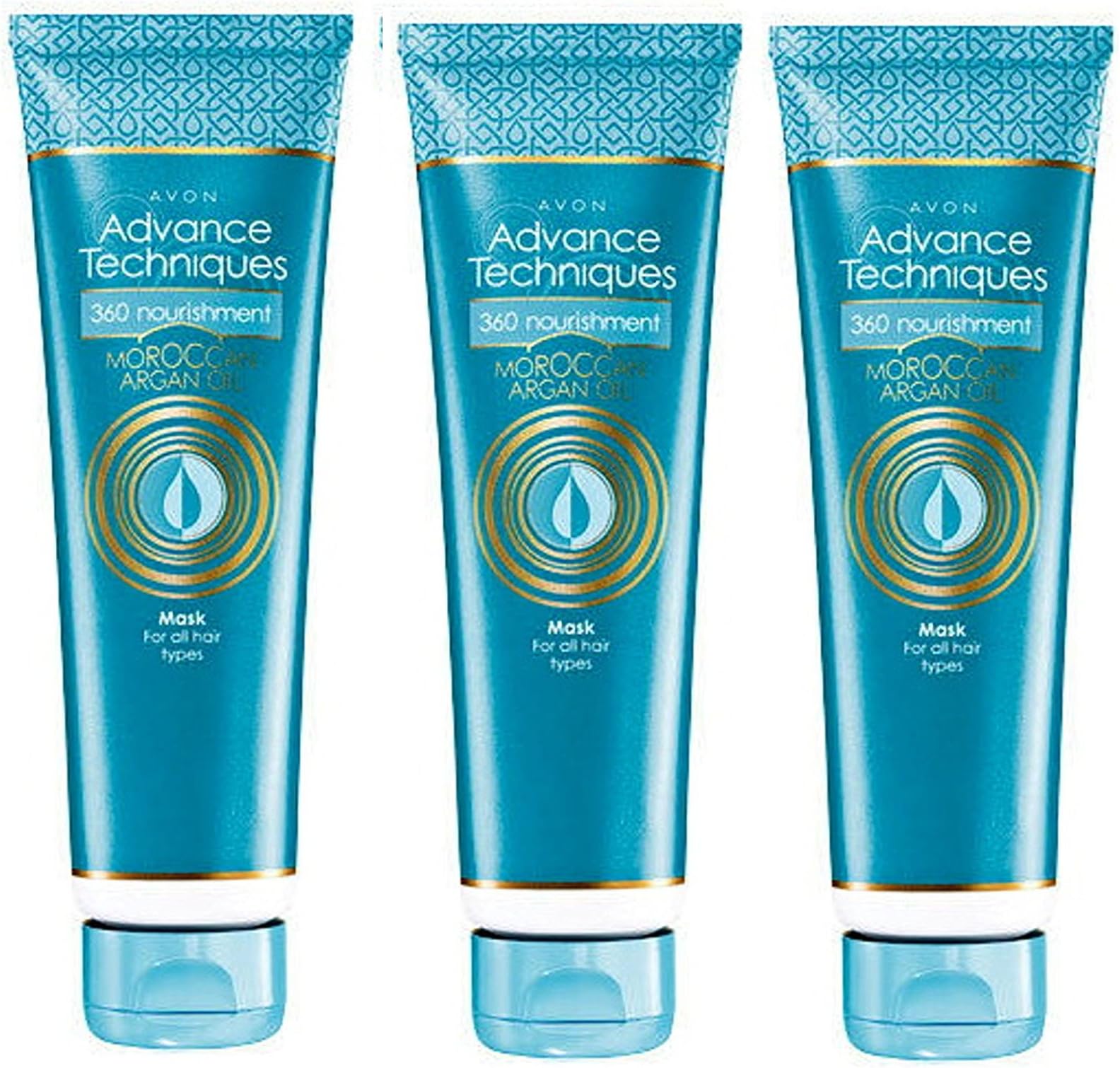 3 x 150ml - Avon Advance Techniques 360 Nourishment Moroccan Argan Oil Mask