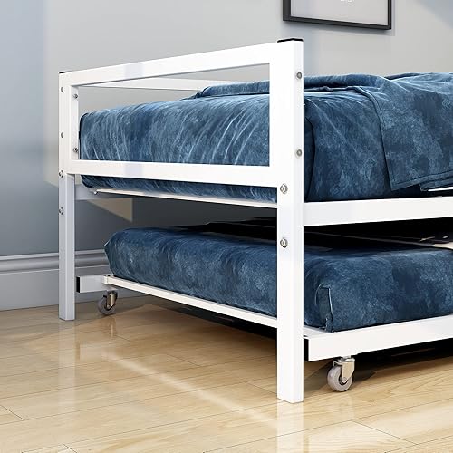 Miniatura 6 de HOMERECOMMEND Marco de sofá cama de metal resistente listones de metal para sofá cama, plataforma de colchón, no necesita somier, base de colchón,