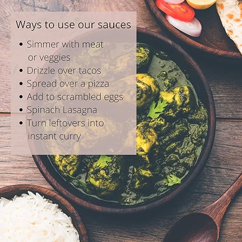 Miniatura 4 de Rupen's Saag - Salsa de curry de espinacas indias, vegana y sin gluten, 10 onzas