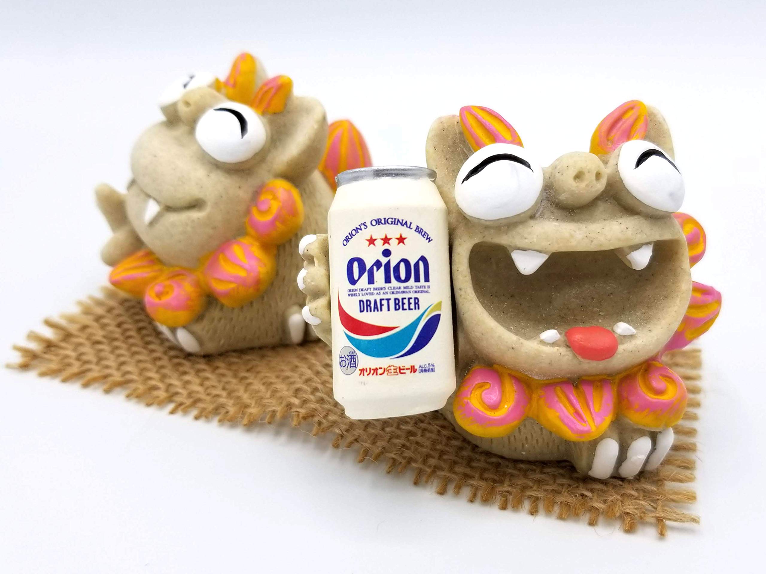 Amazon.co.jp: 沖縄 お土産 雑貨 シーサー オリオンビール 乾杯大笑い