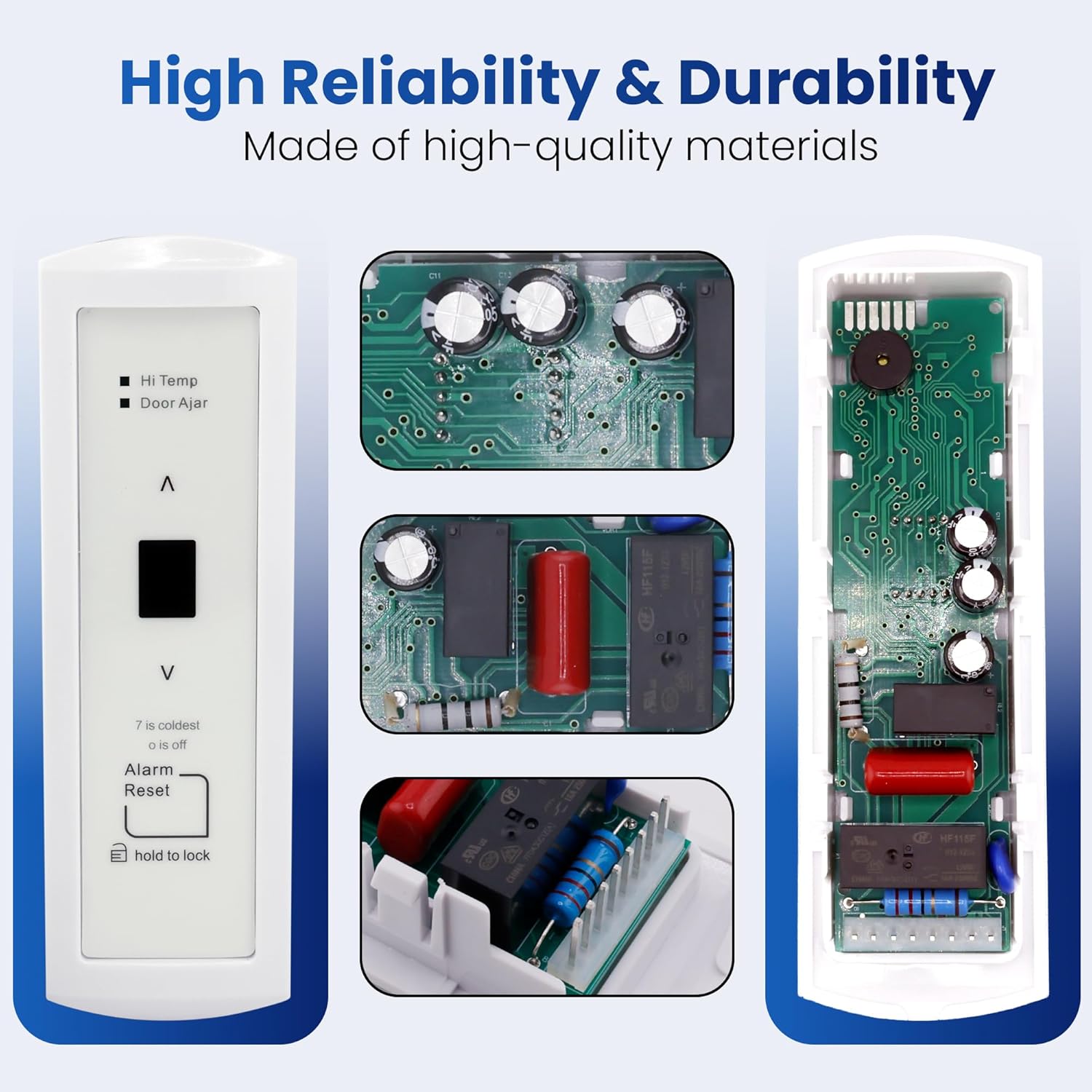 EvertechPRO 297370600 Control Board – Electronic Freezer Display Board Replacement for Frigidaire/Electro-lux/Crosley/Tappan, Replaces 297241800, 297345500, 2020880, White