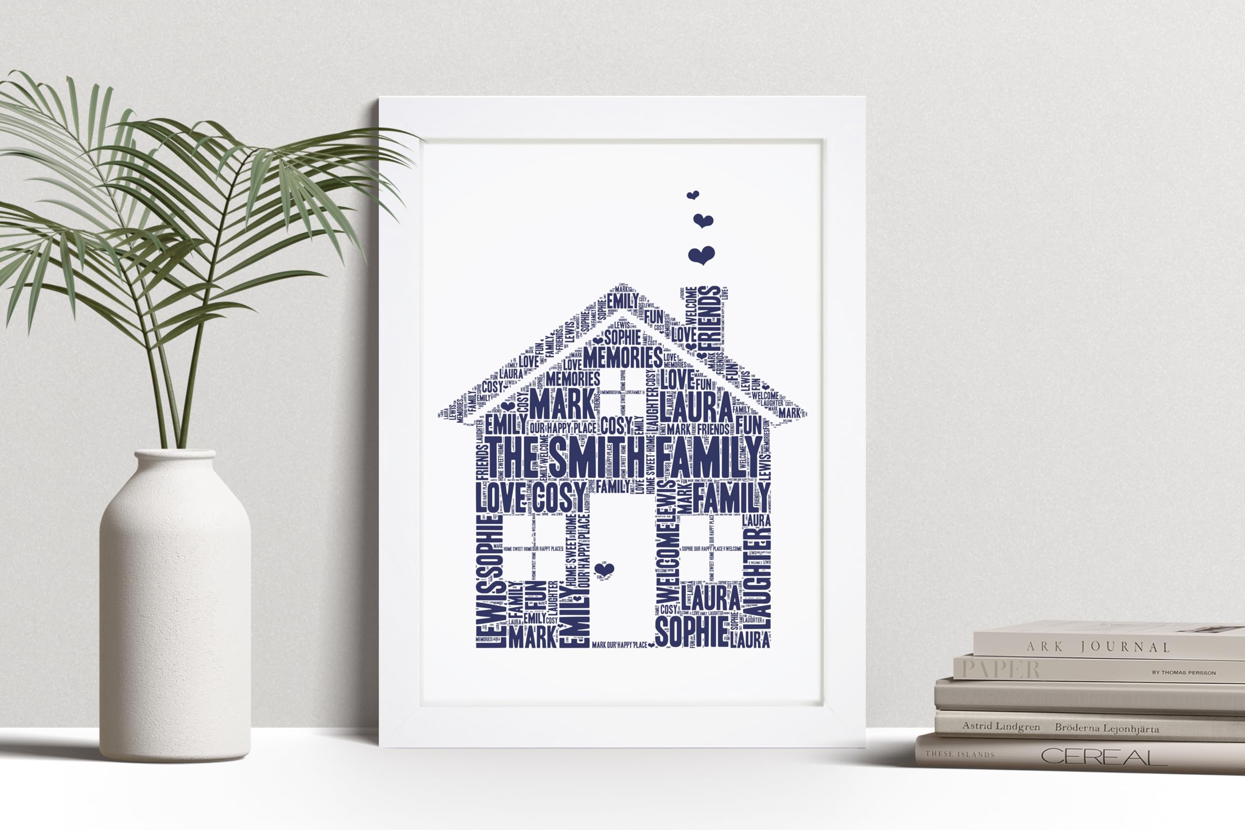 Personalised House Word Art Print - New First Home Home Warming Wall Art Picture Gifts - A5, A4, A3, Poster, Prints & Framed