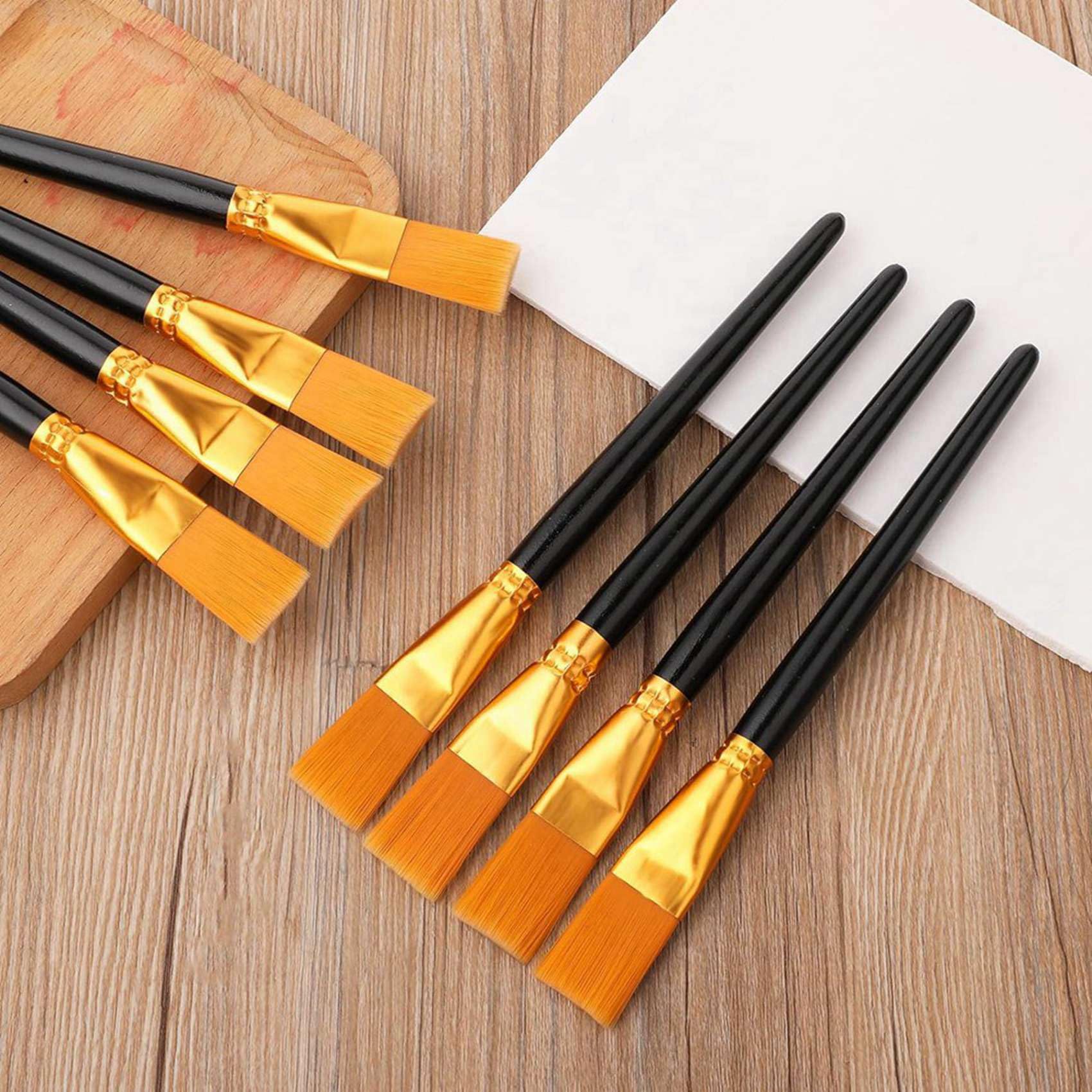 Juego de Pinceles Planos de 120 Piezas, Pinceles de Acuarela de 1 Pulgada de, Pinceles para Pintura Al ÓLeo, Pinceles Profesionales de Pintura Grandes