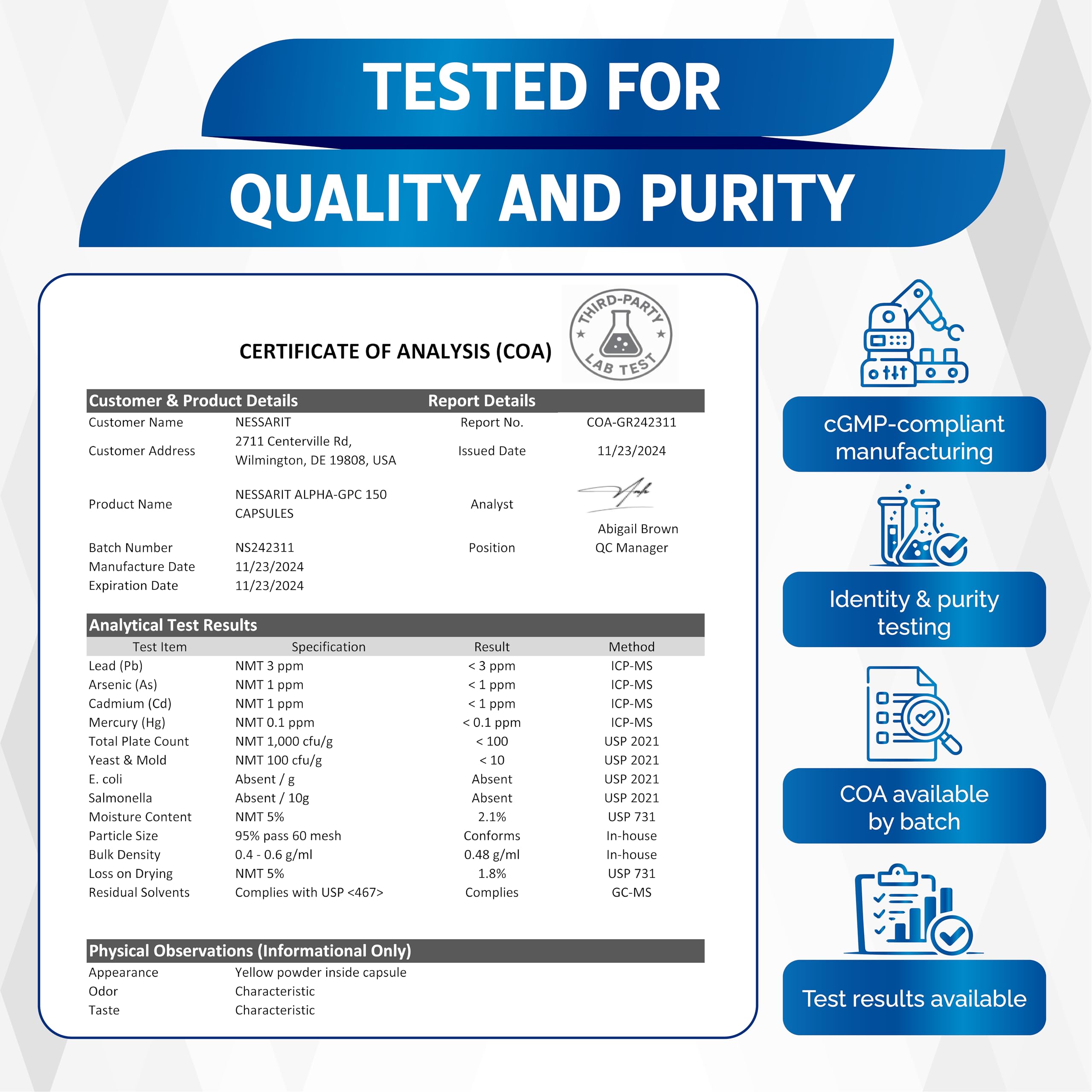 Liposomal Alpha-GPC, Lion’s Mane, Citicoline, Bacopa Monnieri & Cordyceps – Support Memory, Focus & Brain Health – 150 Capsules*