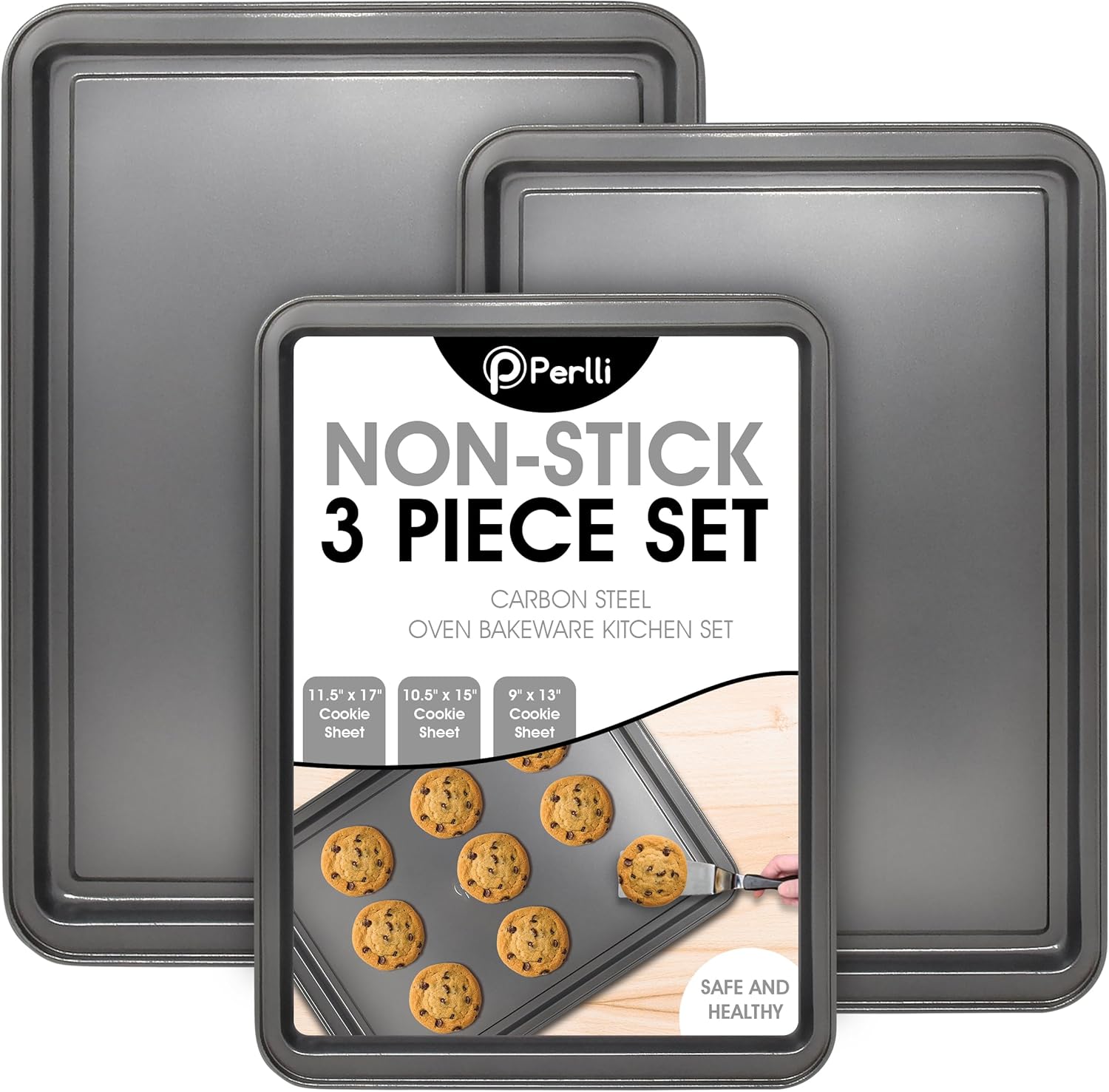 PERLLI Non-Stick 3-Piece