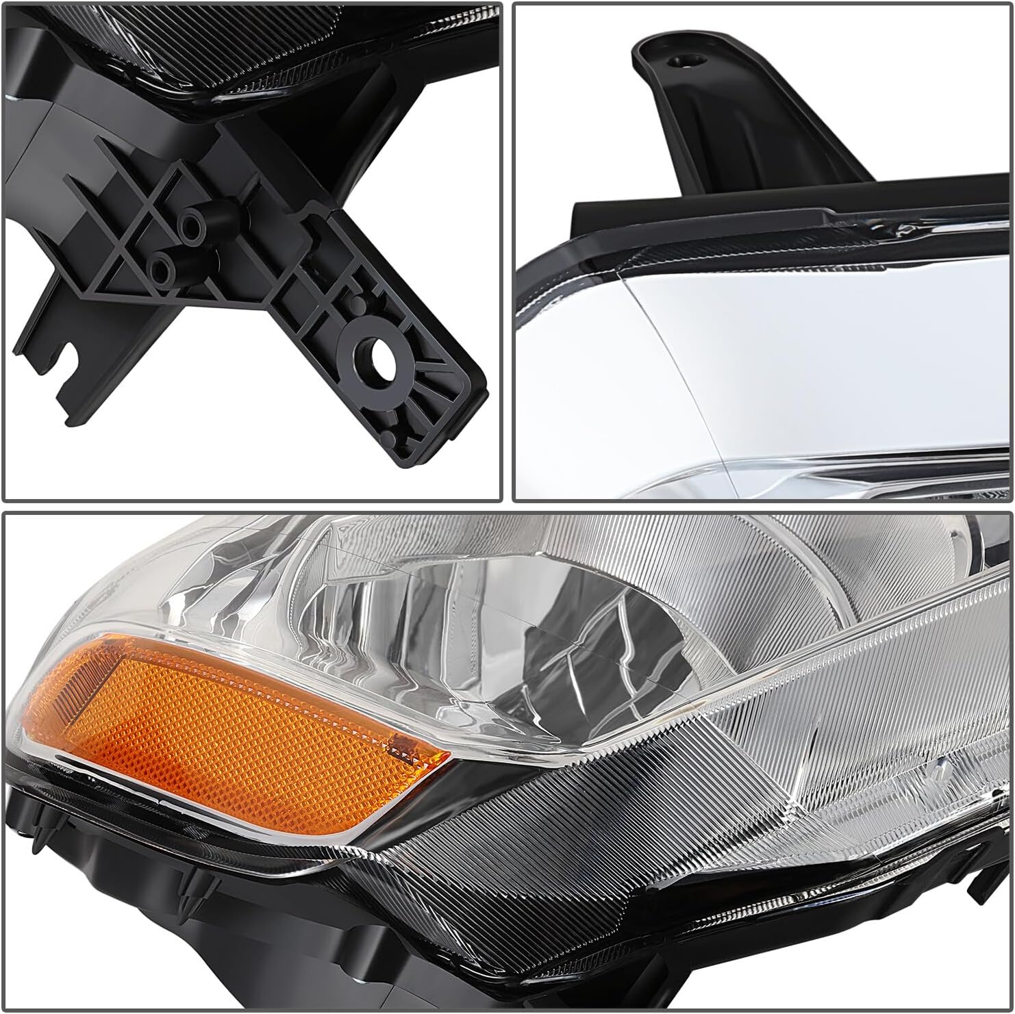 DNA MOTORING Right OE Style Headlight Compatible with 2012-2015 Honda Pilot, OEM-HL-0210-R