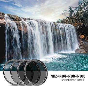 NEEWER 58mm ND Lens Filter Kit: ND2 ND4 ND8 ND16, Lens Cleaning Pen, Filter Pouch ND Filter and Accessory Kit for DSLR Cameras with 58mm Lens