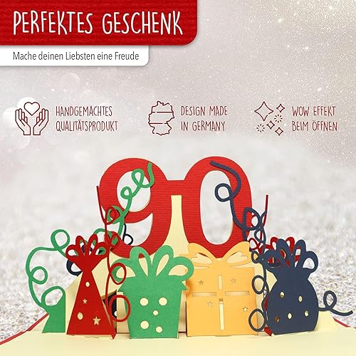 Miniatura 3 de LIN17351 - Tarjeta de felicitación 3D emergente, invitación de cumpleaños, mamá, papá, ella, él, hija, hijo, mejor amigo, esposa, marido, tío, tía,