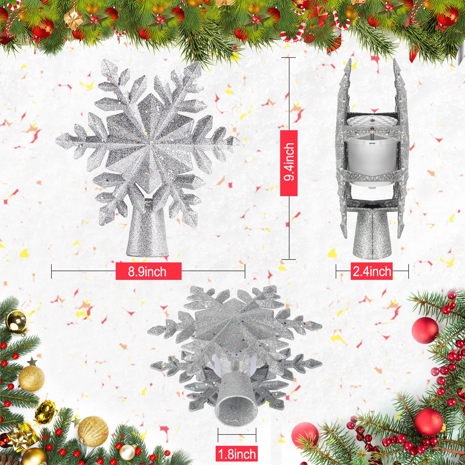 Salcar Christbaumspitze Baumspitze Weihnachten Stro Produktbild-Vorschau 5