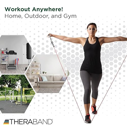 Miniatura 7 de Banda de bienestar profesional TheraBand con tubos resistentes de látex y conectores, 24 pulgadas, 2