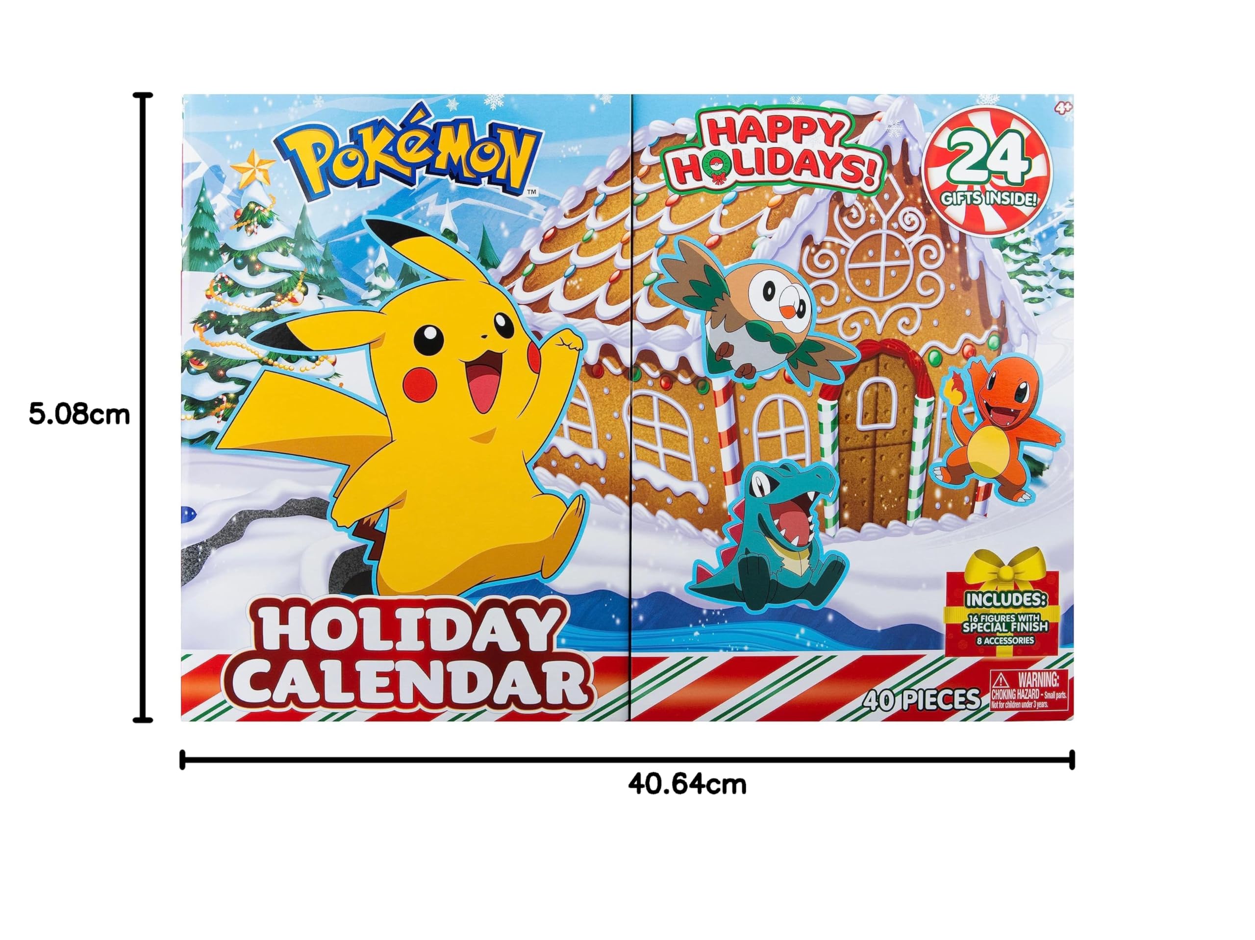 Bizak Pokemon Calendario Adviento Especial, Incluye 16 Figuras y 8 Accesorios para Decorar y Montar (63223066)
