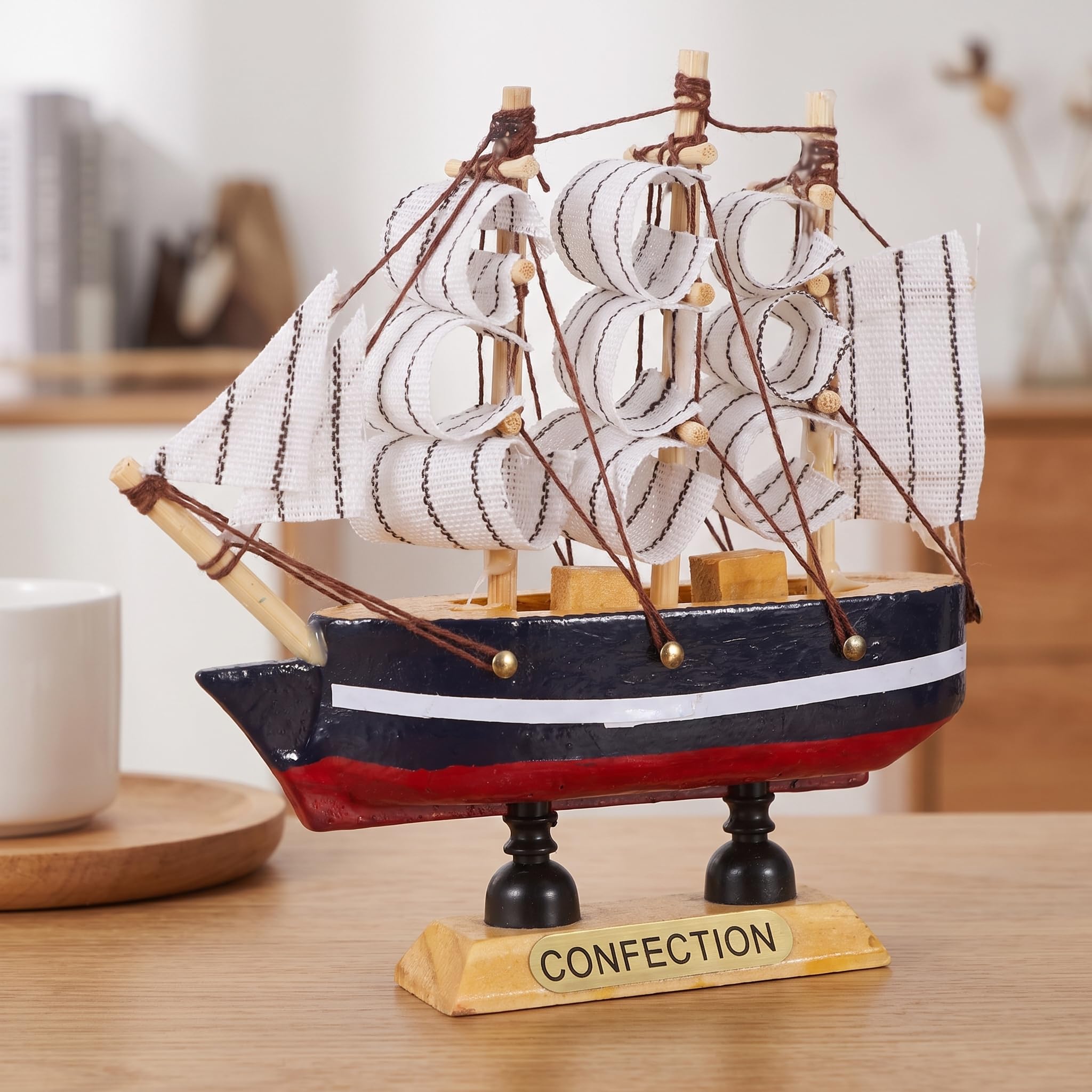 インテリア、木製モデルヨット Amazon.co.jp: 木製ヨットモデルモデルボートオーナメントボート装飾