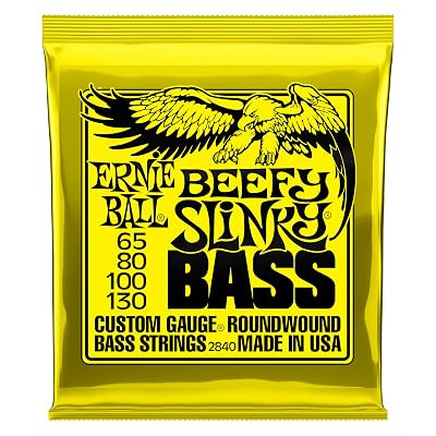 Ernieball 2840 Beefy Slinky Nickel Wound Electric Bass Strings - 65-130 Gauge