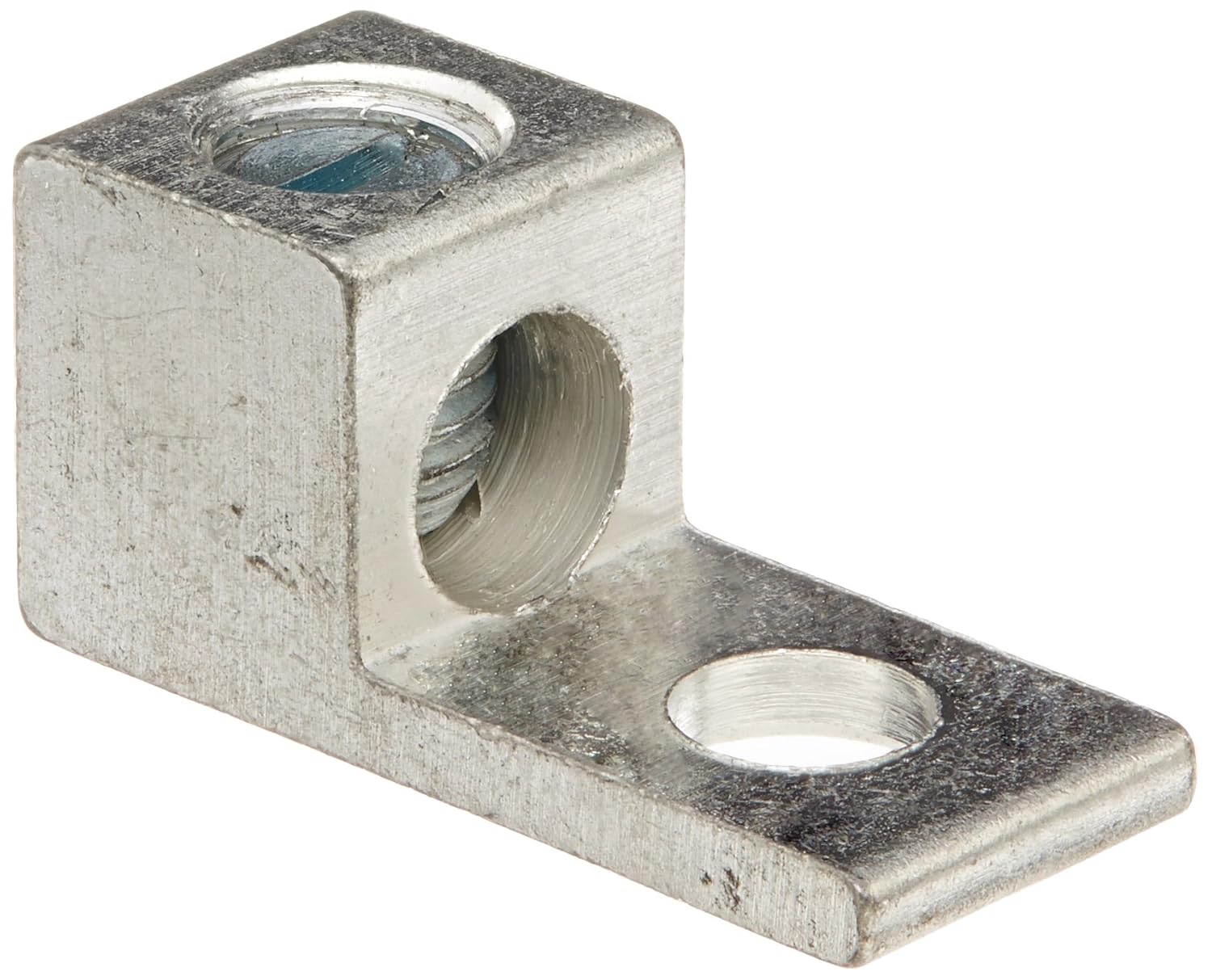 Burndy KA2U Universal Terminal, 14 Str. - 2 Str. Aluminum or Copper Wire Range, 1/4" Stud Hole, 0.50" Width, 1.16" Length, 0.55" Height, 0.1" Thick, 50lb Recommended Tightening Torque (Pack of 50)