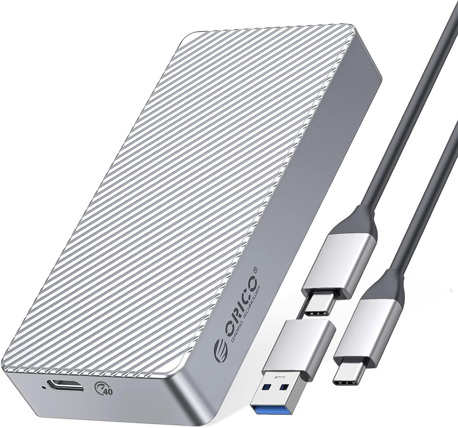 ORICO M.2 NVMe SSD-Geh?use,PCIe USB 4.0, 40Gbps,Type-C auf M-Key (B+M Key) Festplattengeh?use, Aluminium Festplatten-Adapter unterst¨¹tzt 2280, UASP, und Thunderbolt 3/4 USB3.2/3.1/3.0 / Typ-C