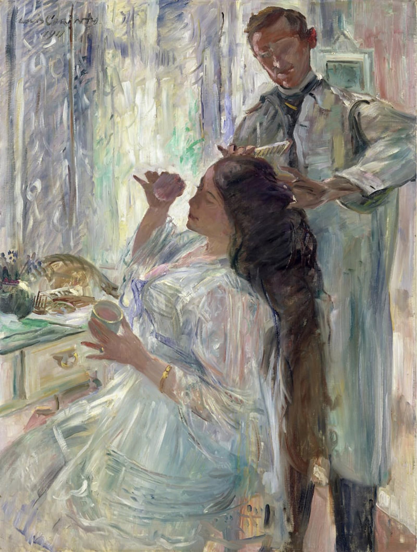 POSTERIIk Famous Print Pop Art Wall Art Graffiti Charlotte Corinth At Her Dressing Table by Lovis Corinth Art Prints for Home Decor 60x90cm