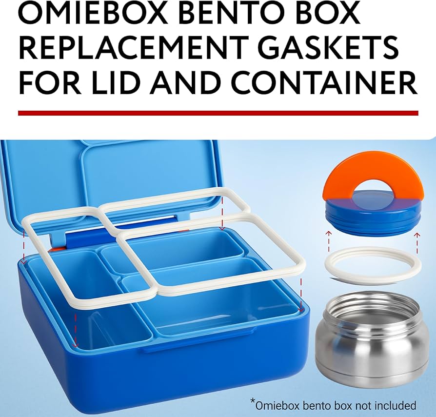 Amazon.com: IMPRESA Silicone Bento Box Seal Gasket Set - Pack of 4