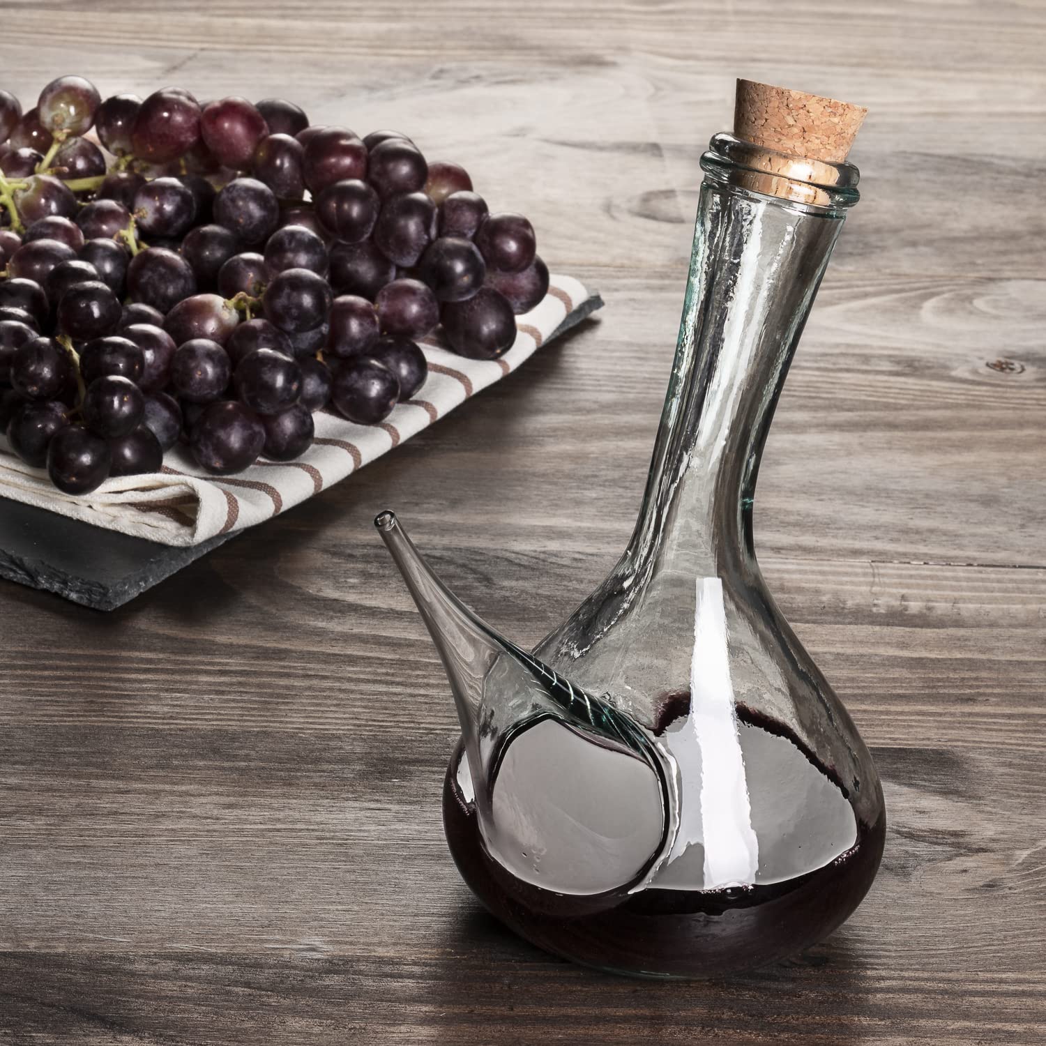 Amazon | Artisan Glass Porron.Glass Wine Porron 750ml.Porrons