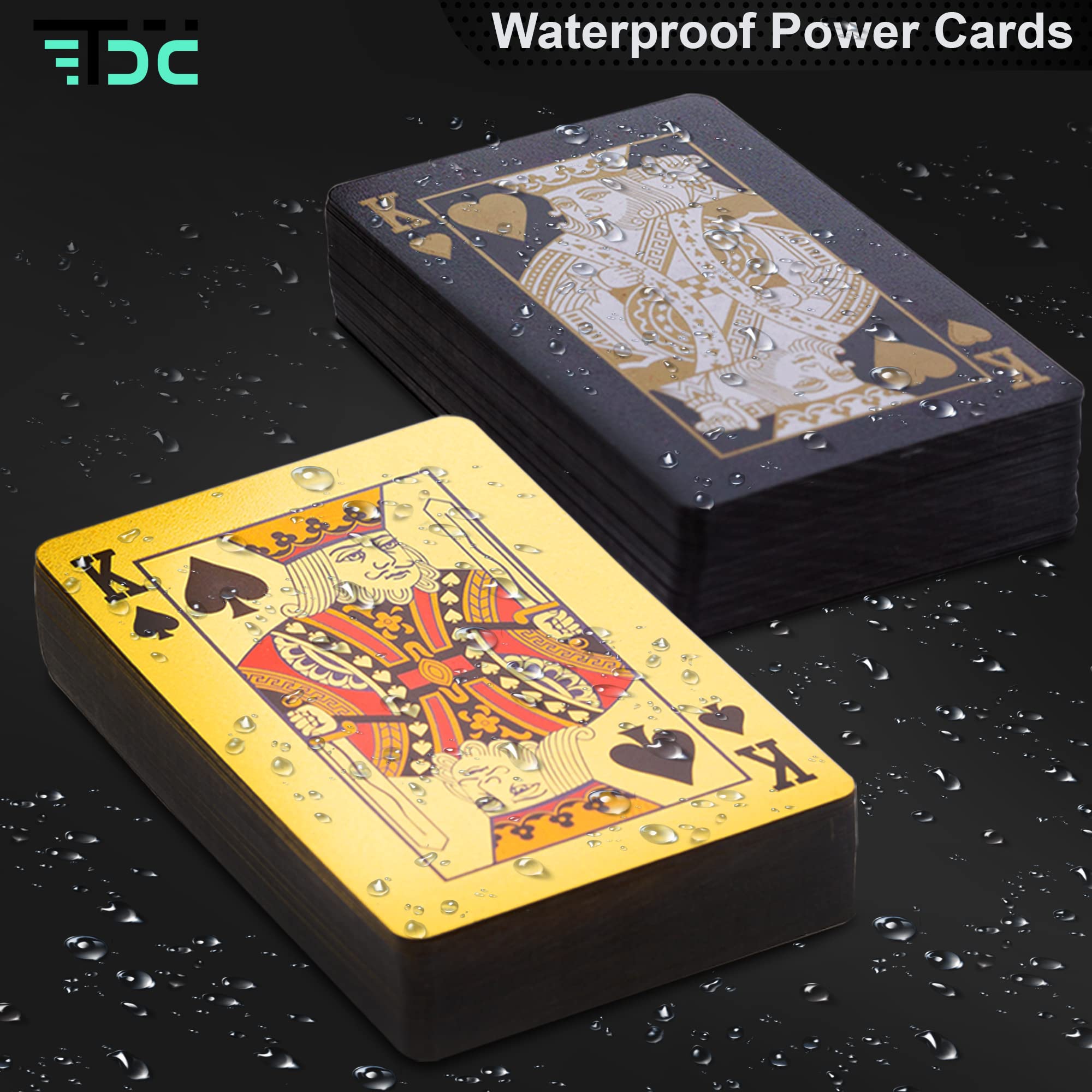Carte Da Poker Impermeabili Con Riflessi Dorati - Mazzo In PET Di Alta Qualità Per Giochi E Feste - 4