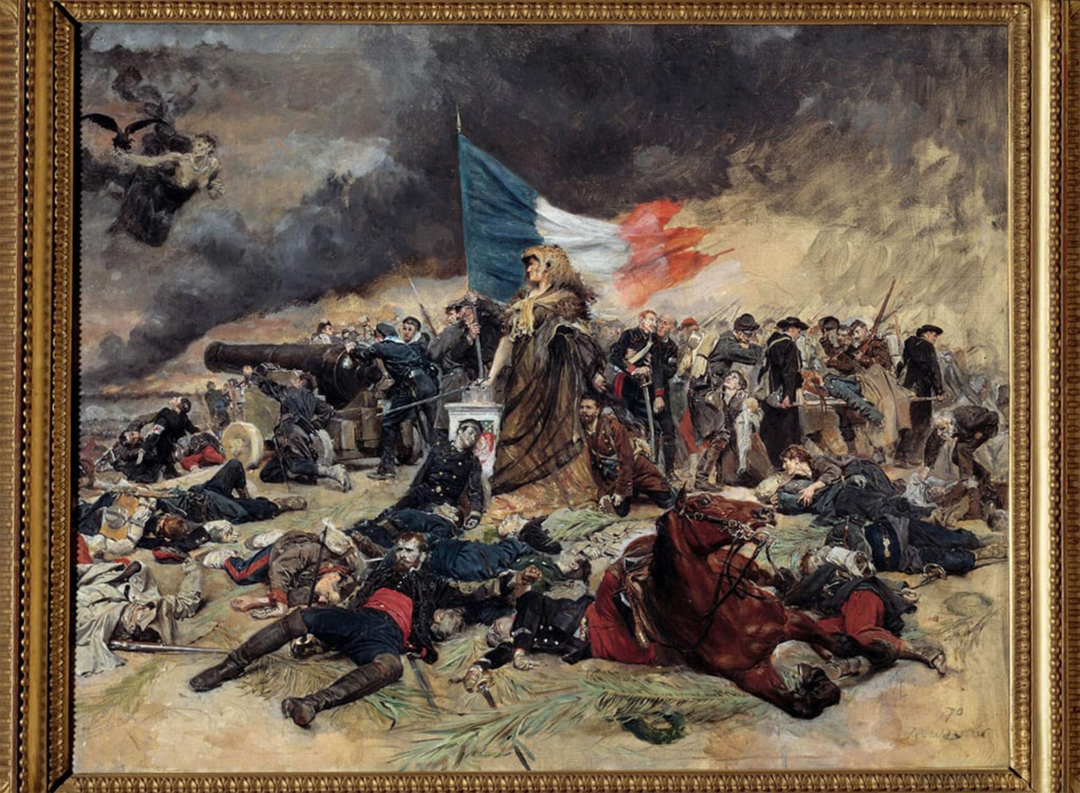 Alegoría del asedio de París Meissonier, lienzo de 60x90cm para cubrir paredes vacías 5