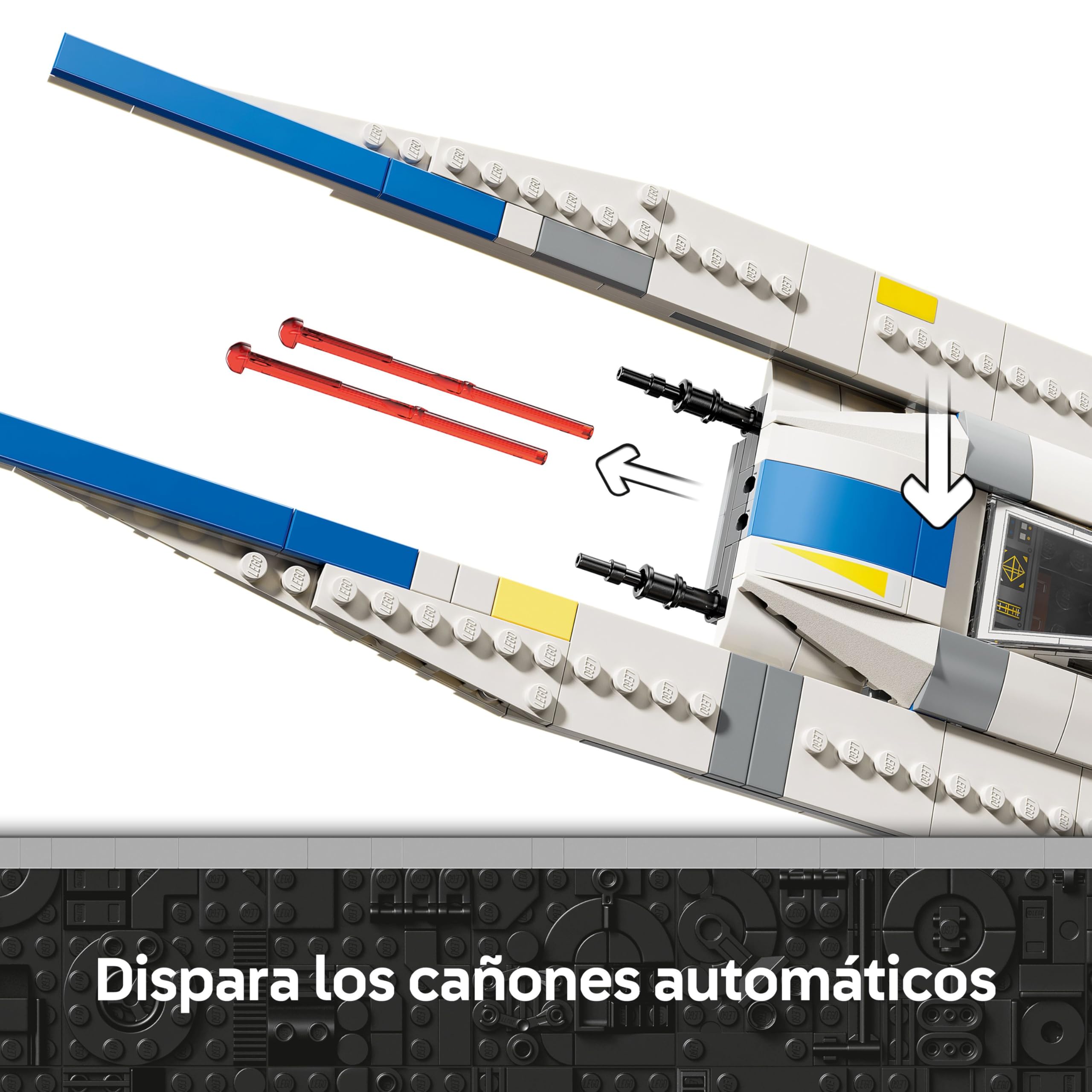 LEGO Star Wars 75399 Caza Estelar Rebelde ala-U - Maqueta de Nave de Juguete con ala Móvil, 3 Minifiguras (Inc. Cassian Andor) y Figura de Droide K-2SO - Regalo para Niños de 8+ Años y Fans de Andor