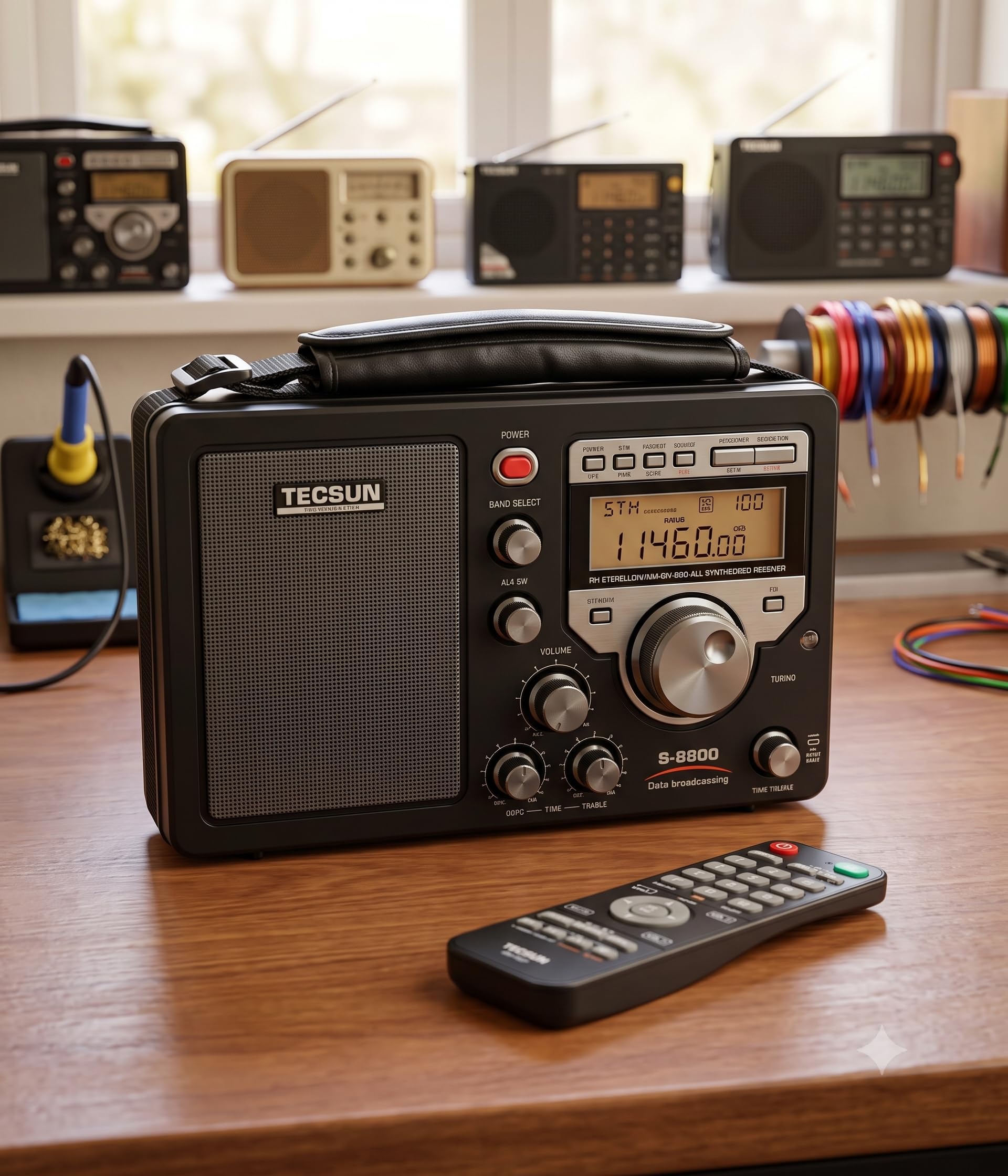 Tecsun S-8800 Receptor de Radio Multibanda Am/FM/LW/SW/SSB, Triple Conversión DSP, Audio Clase AB y Mando a Distancia
