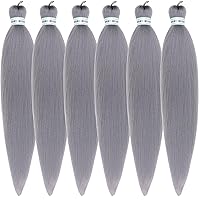 Vista 200 de Cabello trenzado para niños preestirado de 16 pulgadas, color negro, Yaki ez, trenzado para niños, trenzas sin nudos