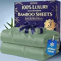 Vista 35 de DECOLURE Sábanas 100% Viscosa Derivada de Bambú Tamaño Individual - Sábanas de Lujo de 3 Piezas Naturalmente Refrescantes, Juego de Cama Ultra Suave
