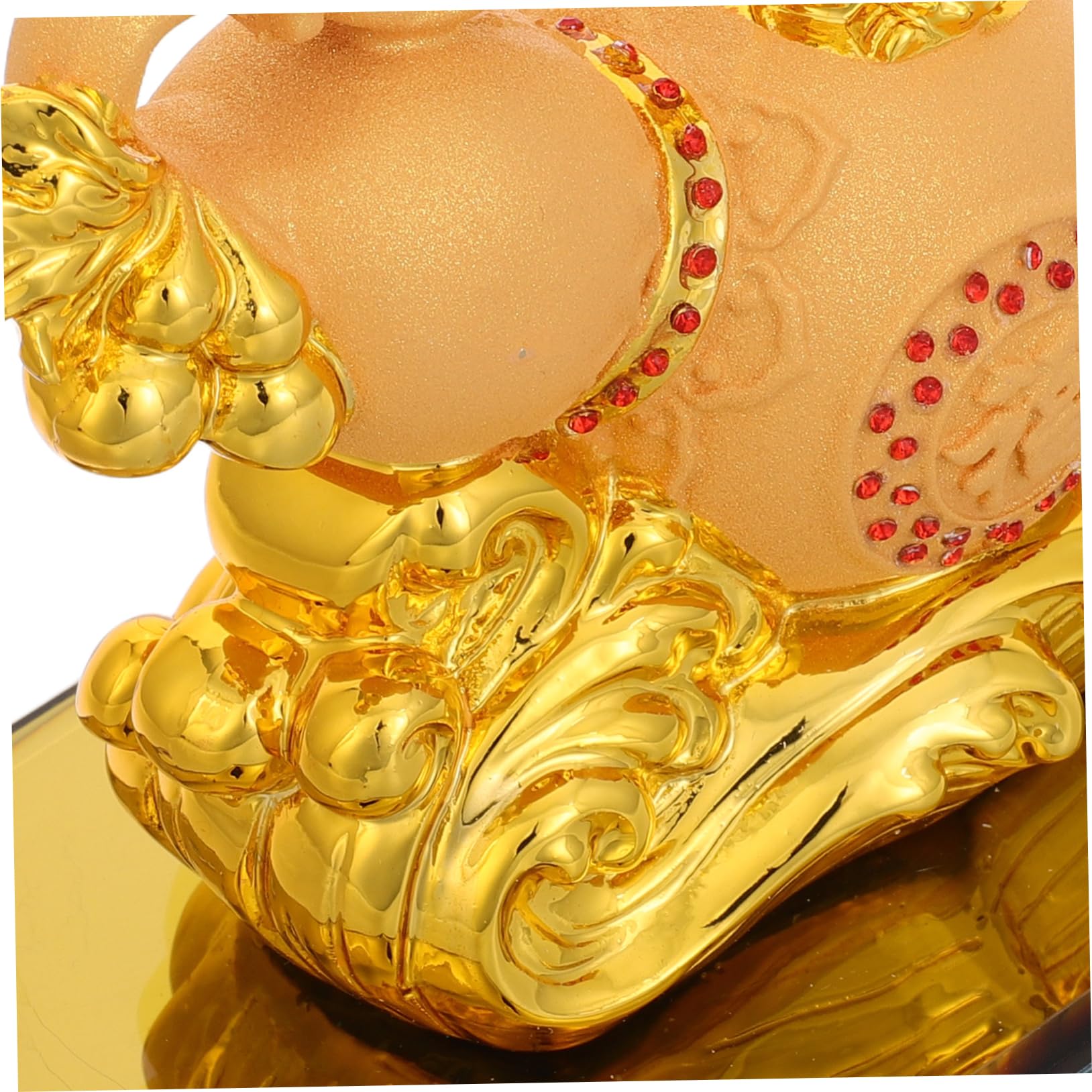 Kürbis Auto Ornament aus Kunstharz im Goldenen Retro Stil