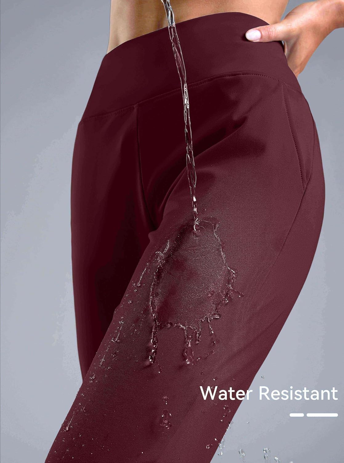 G Gradual Women's Fleece Lined Joggers High Waisted Water Resistant Thermal Hiking Pants Cold Weather Sweatpants with Pockets - Image 4