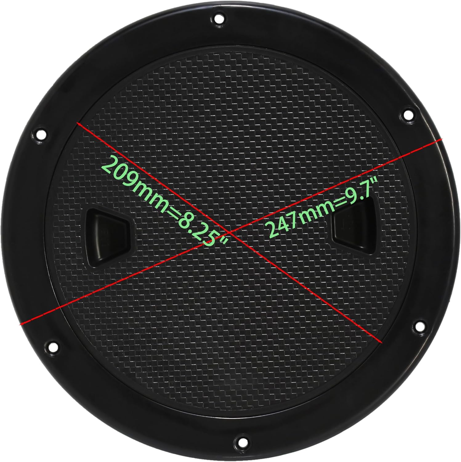 2 Pcs Boat Hatch, Marine Access Hatch for Marine Boat Yacht Kayak, Round Non Slip Boat Storage Hatch Lids, Inspection Hatch Deck Plate Hatch with Detachable Cover