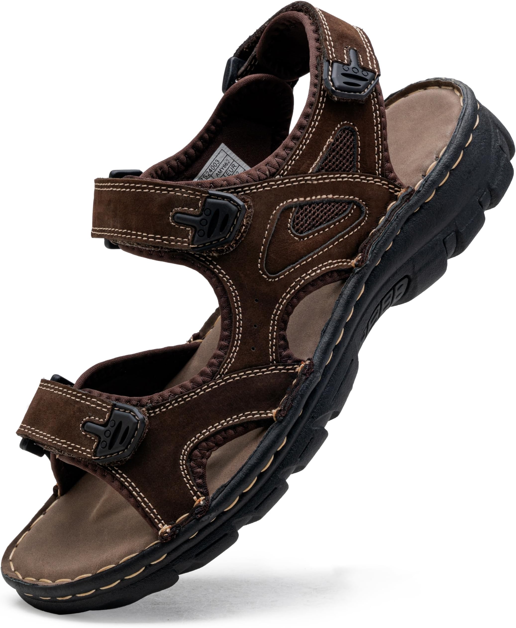 Men's Sandals Leather Open Toe Beach Sandal Outdoor Summer Sport Hiking Sandals