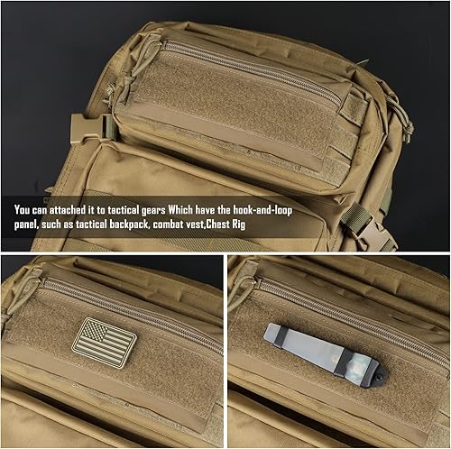 Miniatura 4 de WYNEX Bolsa táctica con cremallera, bolsa de inserción EDC organizador de utilidad administrador de almacenamiento de accesorios de bolsillo bolsa