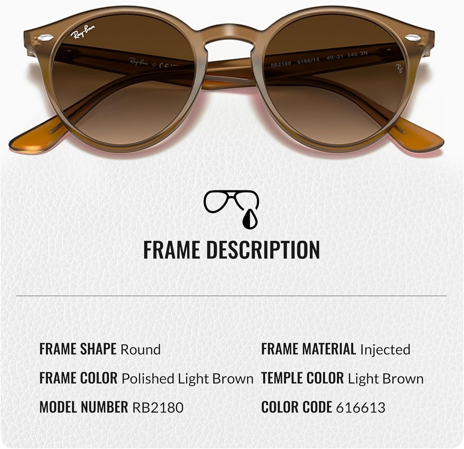 Ray-Ban RB2180 Round Shaped Sunglasses for Men & Women with Official RAYBAN Eyewear Kit - Image 3