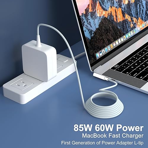 Miniatura 2 de Foyomo Cargador Mac Book Pro, repuesto para MacBook Pro 13 pulgadas 85W L-Tip adaptador de corriente antes de mediados de 2012, compatible con