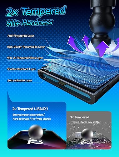 Miniatura 5 de JSAUX 2-Pack Tempered Glass Screen Protector for Switch 2, Place & Pull Guide Frame for Effortless Installation, Ultra Clear 9H+ Hardness, Anti HD