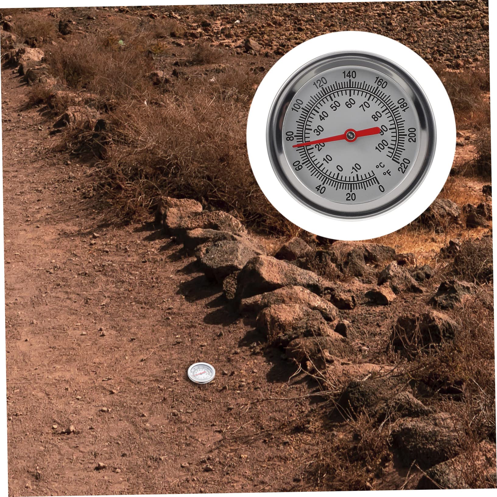 Sosoport 3pièces Thermomètre à Sol Acier Inoxydable avec Longue pour Mesurer La Température du Compost Et du Jardin Outil De Jardinage Précis Et