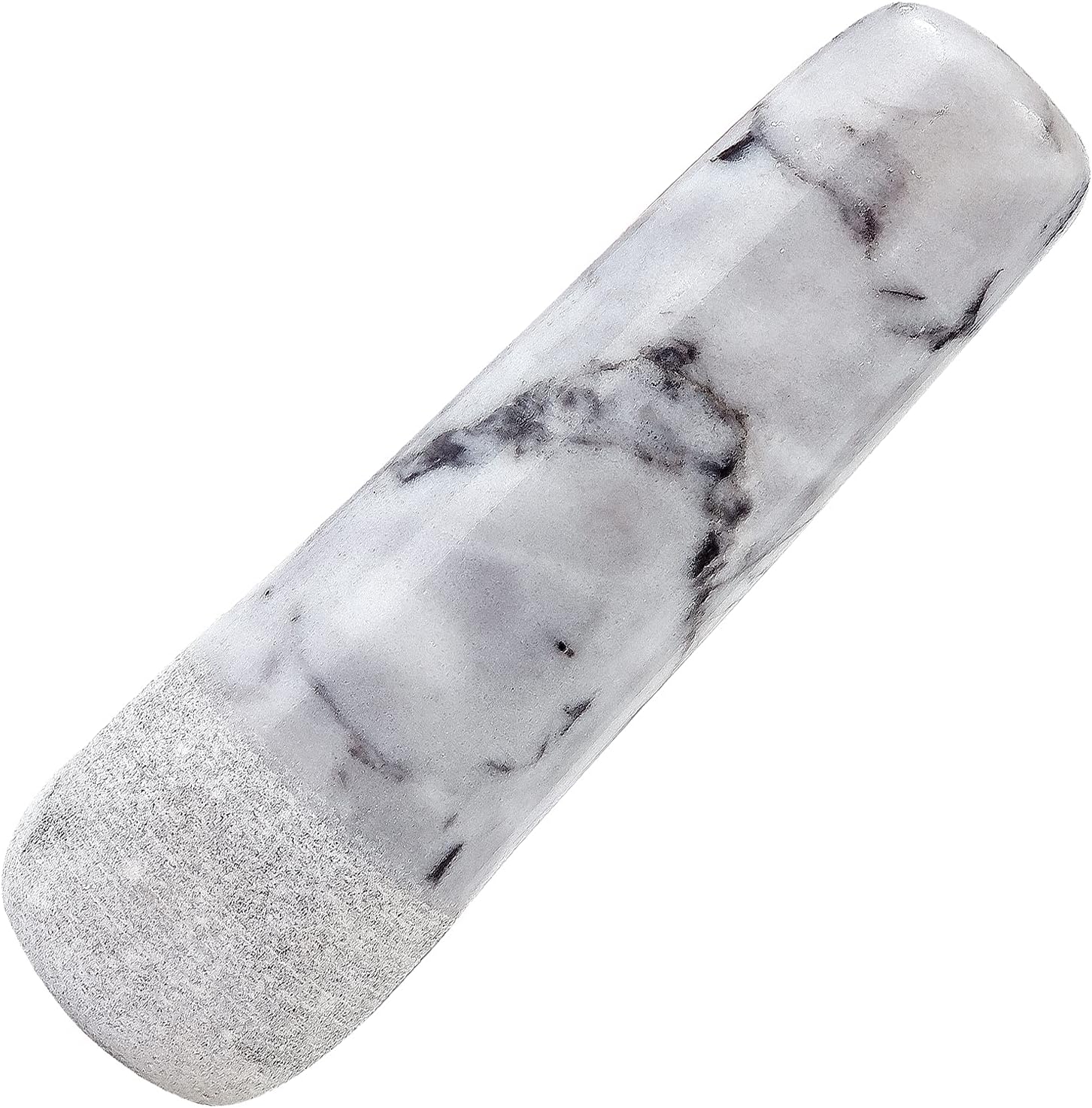Marble Replacement Pestle 5.3inch Only Polished Stone Pestle (Mortar is not Included)(Light Gray White)