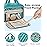 BAGSMART Toiletry Bag Hanging Travel Makeup Organizer with TSA Approved Transparent Cosmetic Bag Makeup Bag for Full Sized Toiletries, Large-Blue