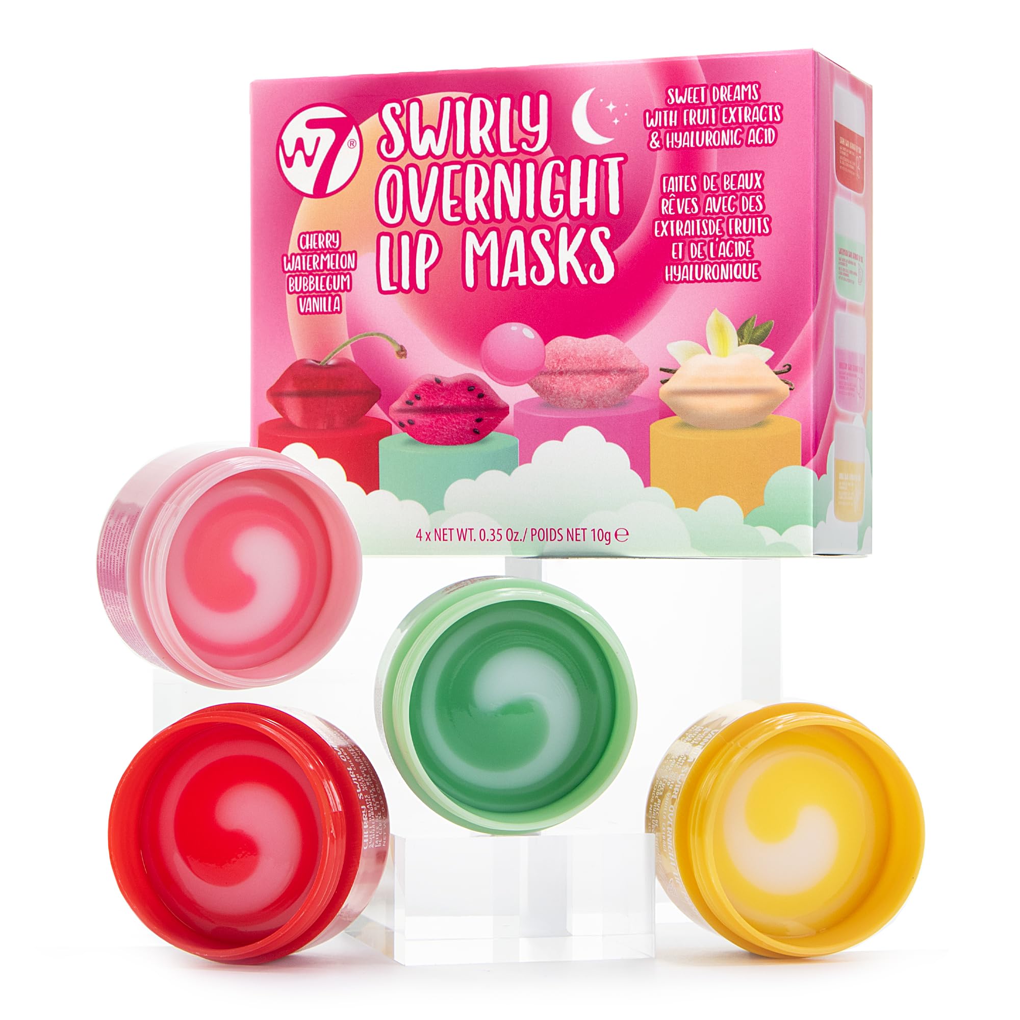 Sweet Dreams Overnight Lip Mask Gift Set - Cherry, Watermelon, Bubblegum & Vanilla - Lip Treatments - Stocking Stuffer