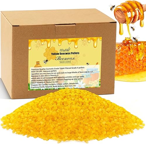 Miniatura 6 de Gránulos de cera de abeja blanca de 5 libras, cuentas de cera de abeja blanca de grado alimenticio, cera de abeja triple filtrada para hacer velas,