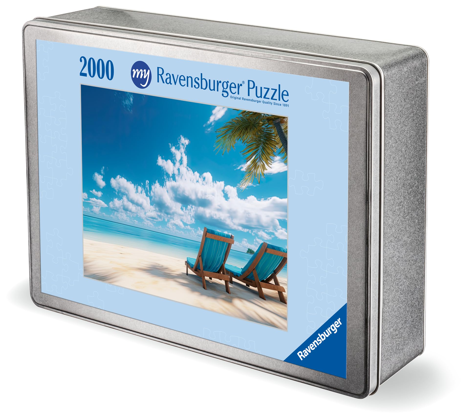 Ravensburger Fotopuzzle 2000 Teile mit eigenem Bild Metallbox Hochformat S | 2000 Teile, Zum Selbstgestalten, Personalisierte Fotogeschenke, Für Kinder und Erwachsene