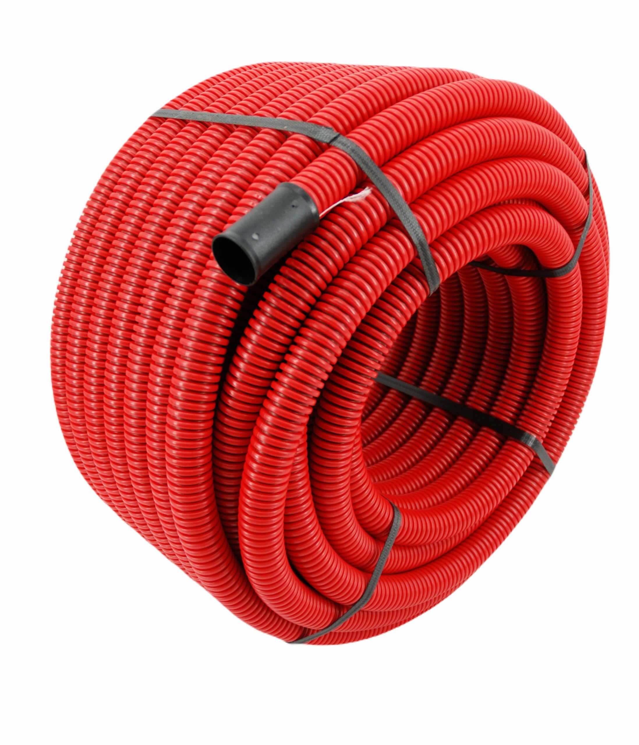 Unterirdisches Wellrohr M32 mm | Leerrohr Elektrorohr Erdwellrohr Rot | 5m 10m 25m 50m (25 meter)