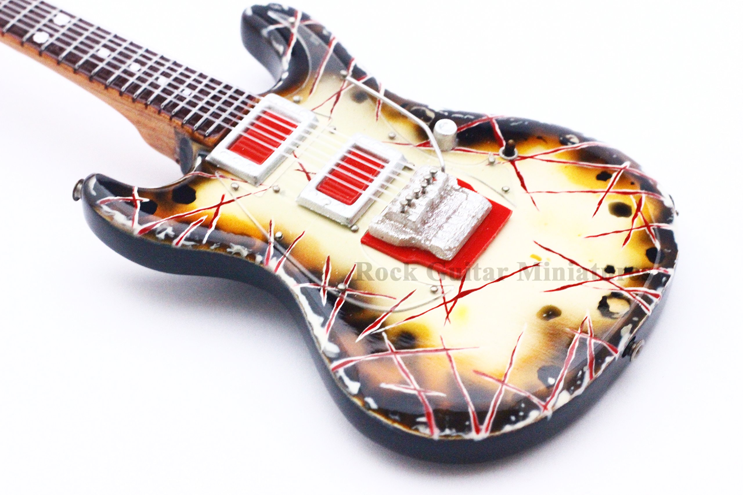 AXMAN Réplica En Miniatura De Guitarra Richard Z. Kruspe – Adorno Hecho A Mano Para Coleccionistas