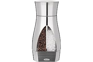 Trudeau Salt and Pepper Mill | 7.5 Inches | 2-in-1 Stainless Steel...