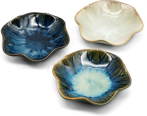 Juego de 3 platos multifuncionales de cerámica esmaltada para cucharas de cerámica resistentes al calor, soporte para utensilios de cocina y mesa de