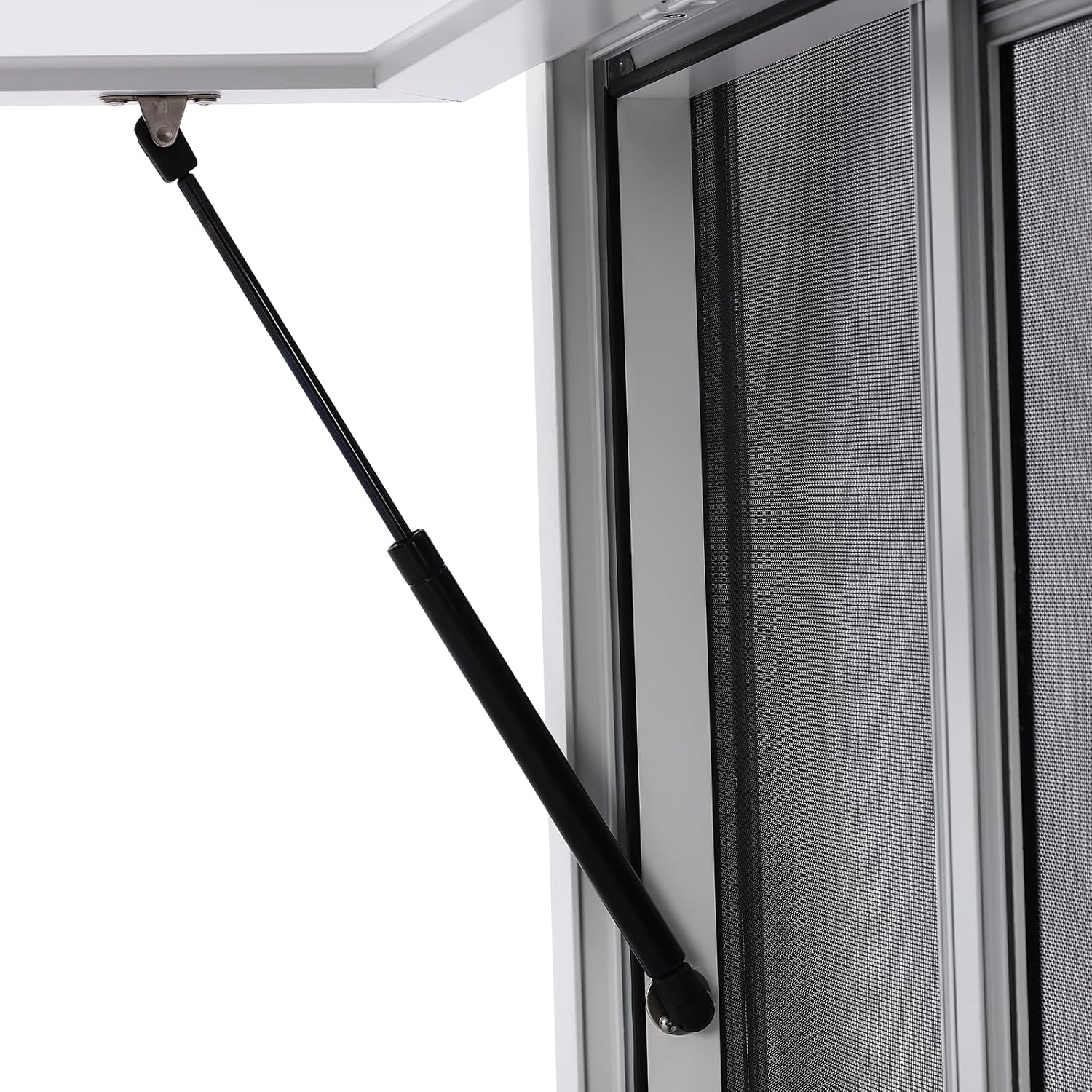 Concession Window for Food Truck, 50 x 30 inch Concession Stand Serving Window Aluminum Alloy Food Truck Service Awning Door Up to 80 Degrees W/ Drag Hooks & 2 Pneumatic Support Rods (50*30 inch)