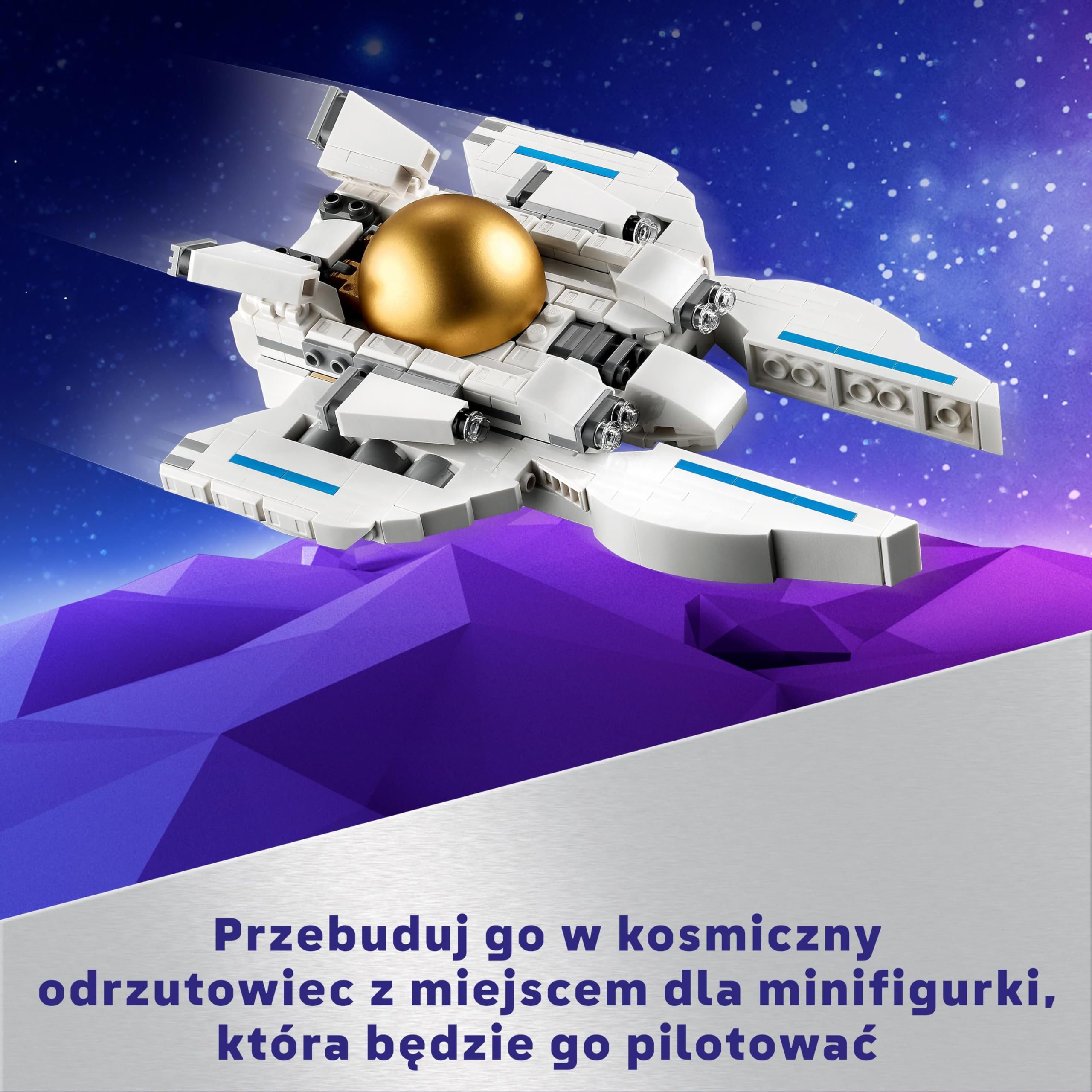 LEGO Creator 3 w 1 Astronauta 31152 | Zestaw klocków, figurka astronauty do przebudowy na psa lub statek kosmiczny, prezent dla dzieci od 9 lat, 647 elementów
